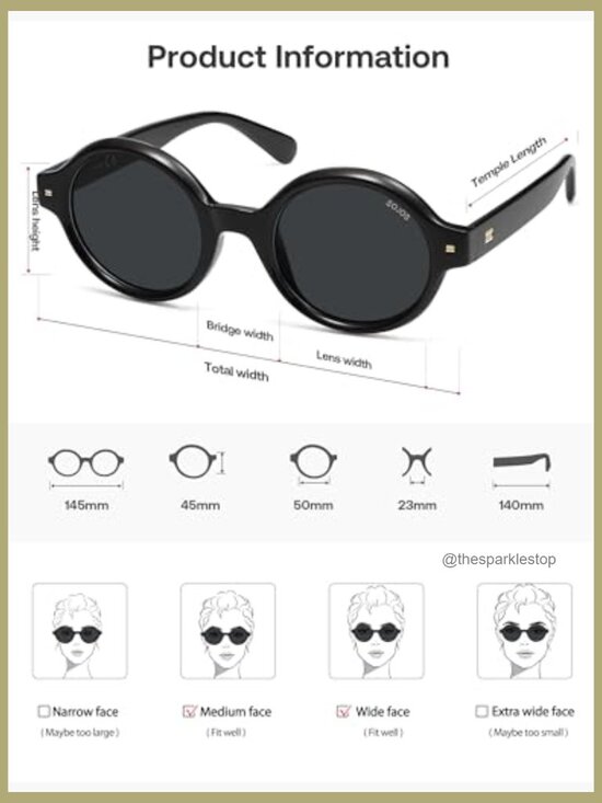 Retro Round Polarized Sunglasses with Solid Polycarbonate Frame main image 4